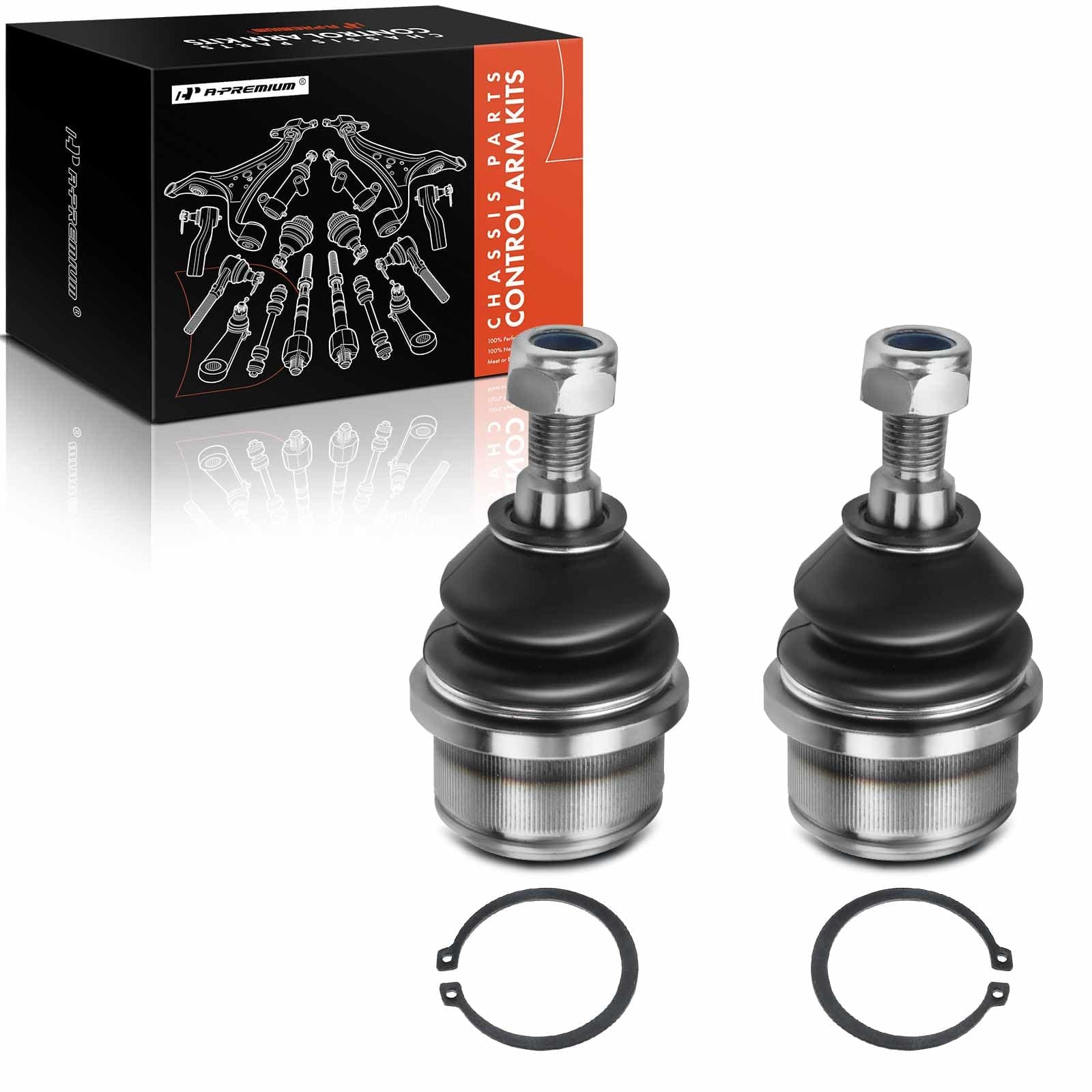 A-premium2 x Front Lower Ball Joint Compatible with Jeep Grand Cherokee 2005-2010, Liberty 2008-2012, Commander 2006-2010, Dodge Nitro 2007-2011