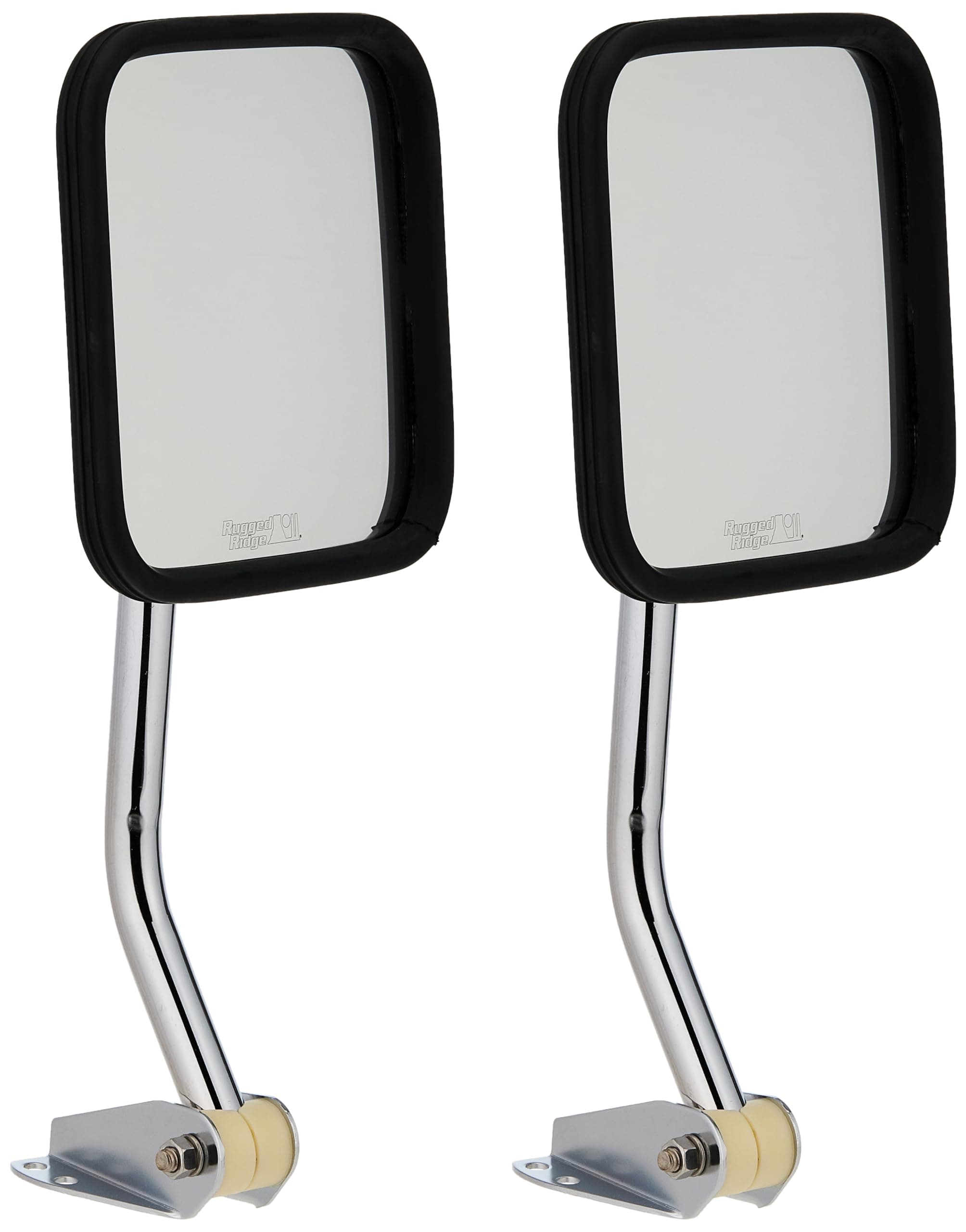 Rugged Ridge | Door Mirror Kit, CJ-Style, Chrome | 11010.01 | Fits 1955-1986 Jeep CJ-5/CJ-6/CJ-7/CJ-8 Scrambler