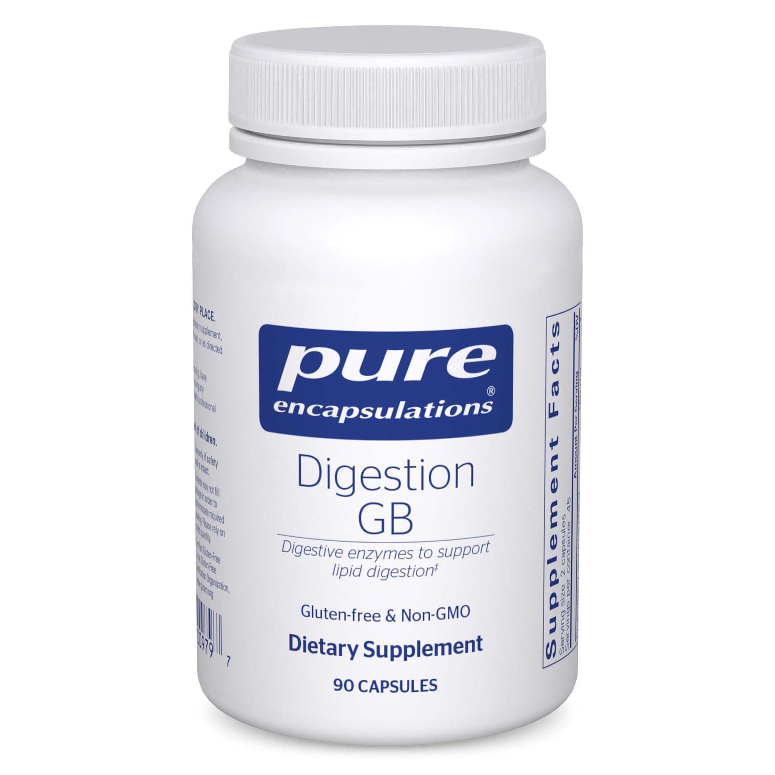 Digestion GB | Digestive Enzyme Supplement to Support Gall Bladder and Digestion of Fat, Carbohydrates, and Protein* | 90 Capsules