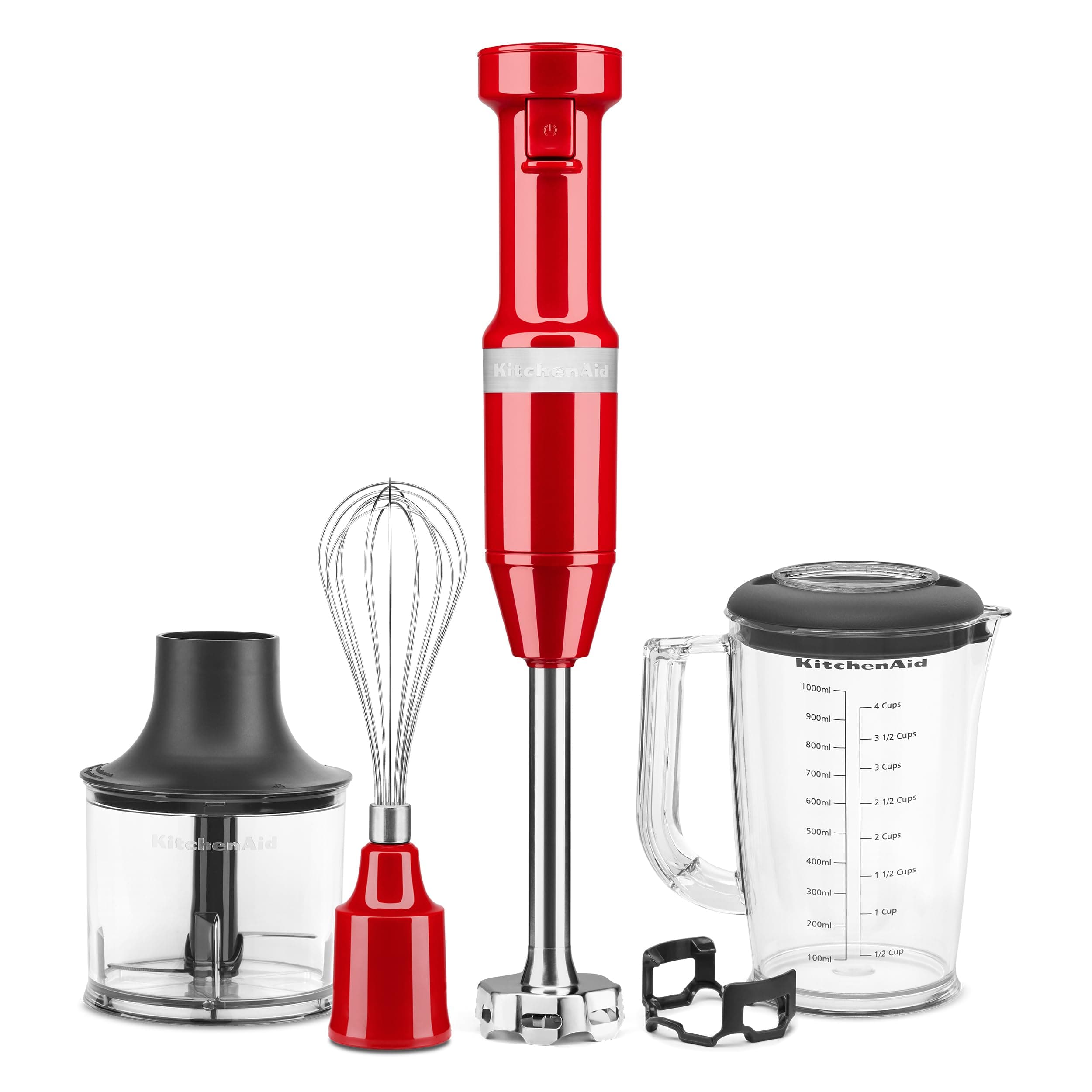 KHBV83ER Variable Speed Corded Hand Mixer with Accessories, Empire Red