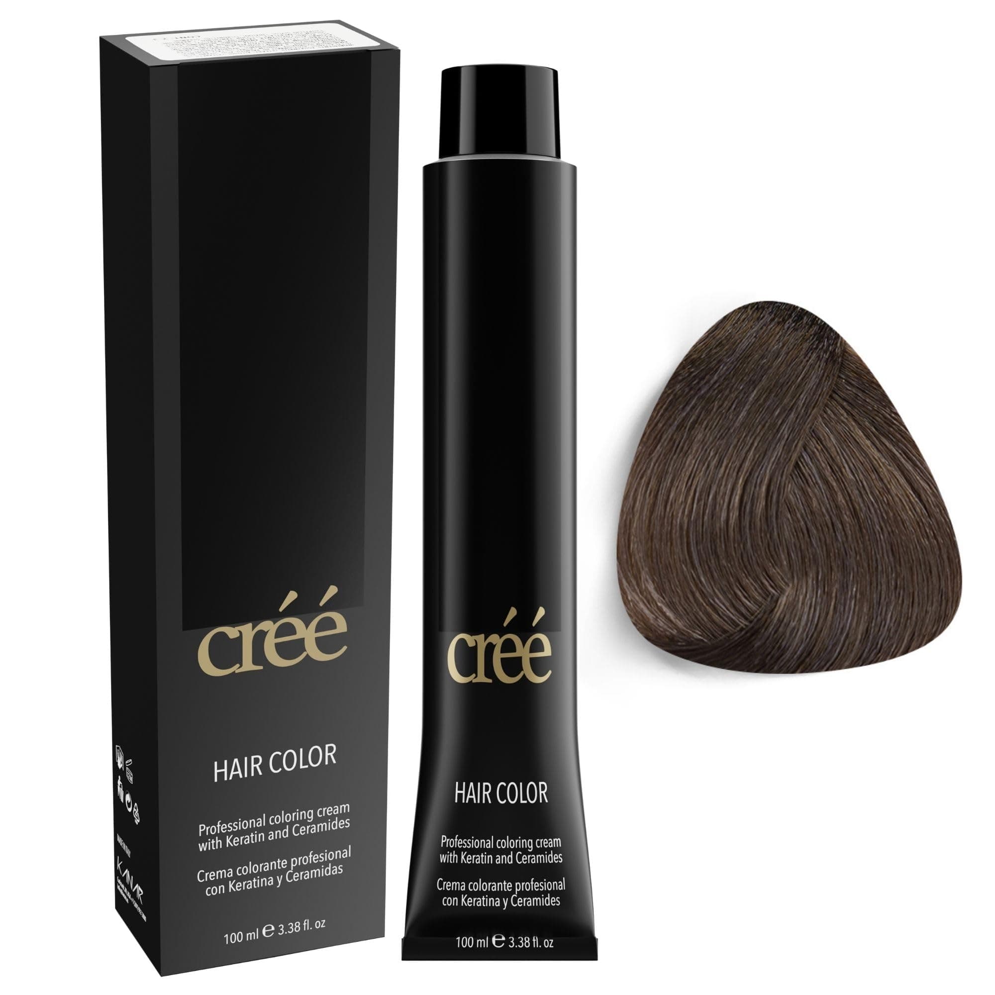 Cree Professional 6.11 - Intense Ash Dark Blond Permanent Hair Color - Long Lasting, Rich Vibrant - Gray Coverage 100ml - 3.4 fl.oz.