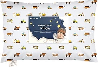 KeaBabies Toddler Pillow - Organic Cotton Fiber Fillings, 33cm x 46cm, Rectangular, Spine-Friendly Ergonomic Design
