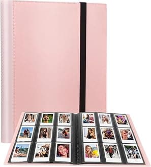 432 Pockets Photo Album for Fujifilm Instax Mini Camera, Polaroid Mini Camera, for Fujifilm Instax 12 11 9 40 99 90 8 7 Evo LiPlay Instant Cameras, 2x3 Inch Polaroid Photo Album, Pink
