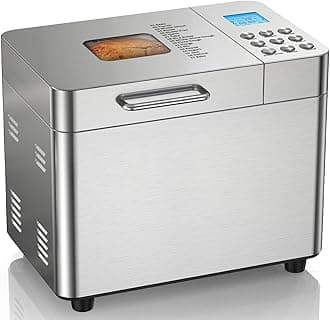 - 2LB Bread Maker Machine, OSIPOTO 17 in 1 Automatic Stainless Steel Bread Machine, Non-stick, Beginner-Friendly Controls, 15 Hour Timer, Easy to Clean Low Noise, High Success Rate for Homemade Bread