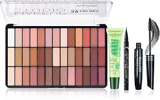 Joyeee 39 Colours Eyeshadow Palette Makeup Gift Set, Combination with Mascara Eyeliner Lip Oil, Essential Starter Bundle for Women Girls, Portable Eye Makeup Beauty Travel Set