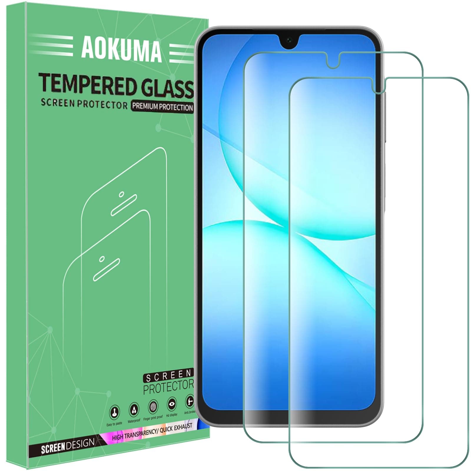 [2 Pack] for Samsung Galaxy A17 / A16 / A26 5G&4G Screen Protector Tempered Glass, Screen Protector for Samsung A16/A26/A17 5G,Premium Quality Guard Film