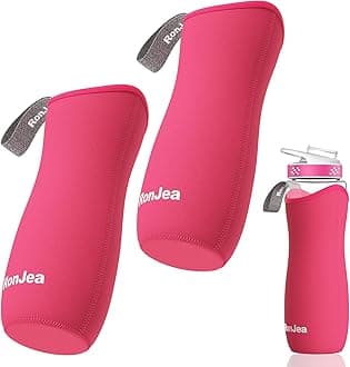 2Pcs Sleeve for 22oz Cirkul Water Bottle, Neoprene Sleeve to Keep Your Water Cold & Protect Your Bottle, Compatible with 22oz Plastic & Stainless Steel Cirkul Water Bottles (Pink)