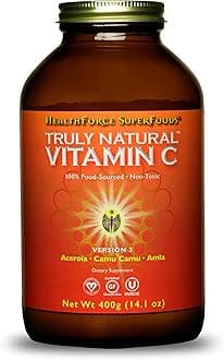 Truly Natural Vitamin C - Immune Support Supplement with Camu Camu Berry - Vitamin C Supplement for Immune Health - Vegan, Non-GMO - 400 Grams, 67 Servings
