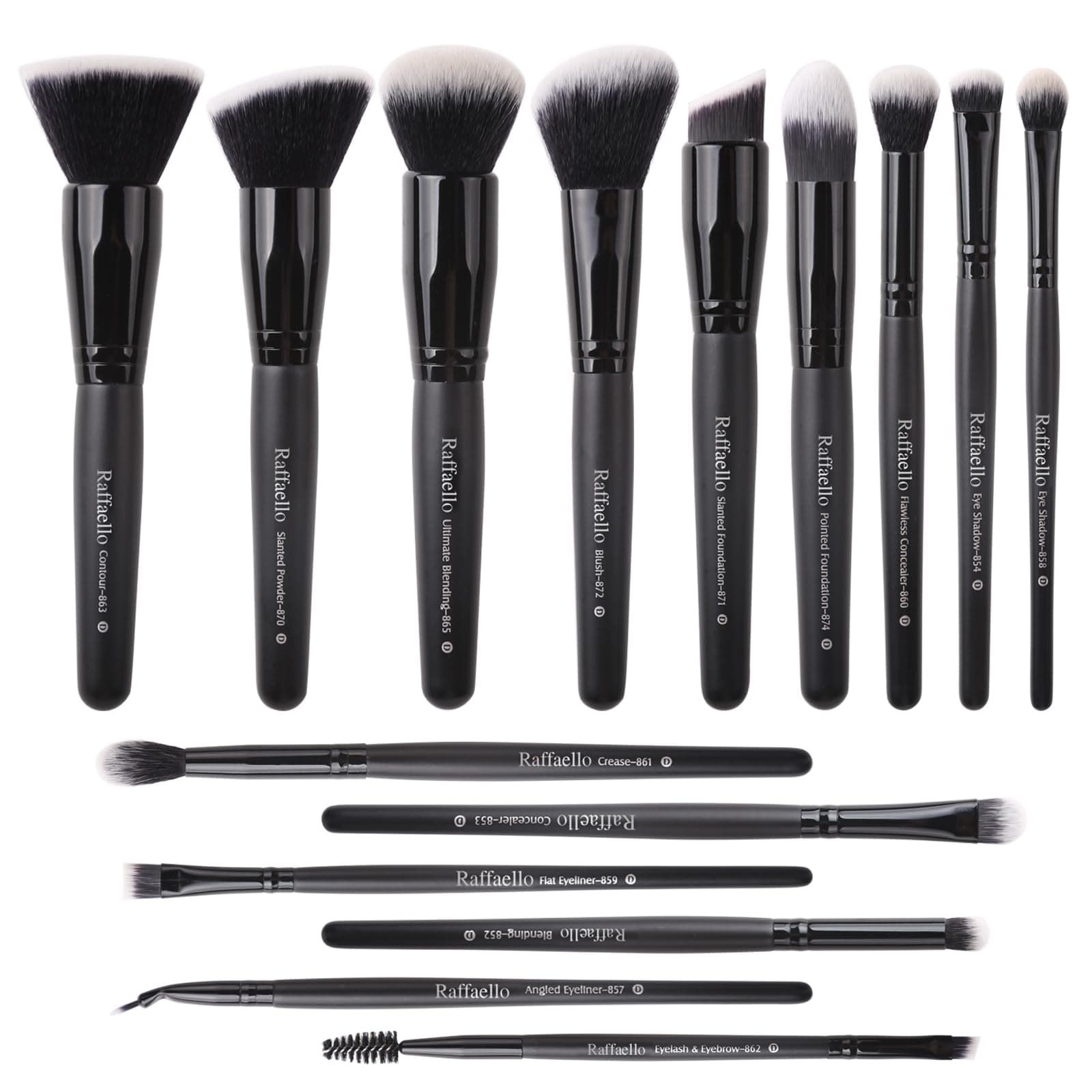 Makeup Brushes 15Pcs Makeup Brush Set Premium Synthetic Powder Foundation Contour Blush Concealer Eye Shadow Blending Liner Make Up Brush Kit