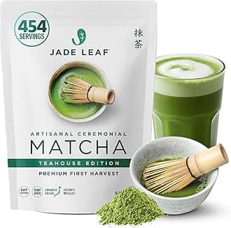 Ceremonial Grade Matcha Green Tea Powder - Authentic Japanese Origin - Artisanal Teahouse Edition Premium First Harvest (1 Pound Bulk Matcha)