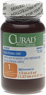 Plain Gauze Packing Strips, 1/2" x 5 yd (Pack of 12)