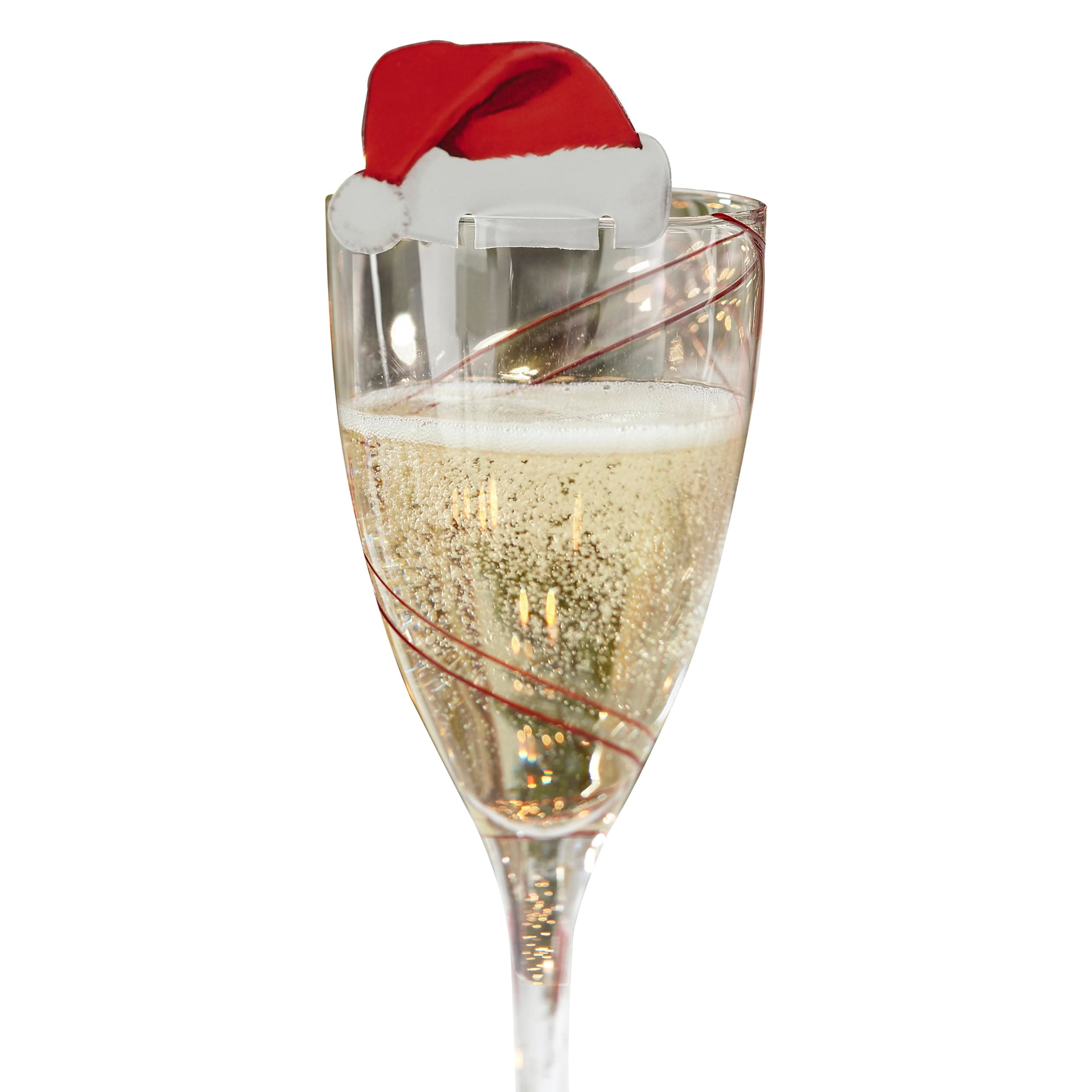 Fun Christmas Glass Decorations/Card Santa Hats - Table Decorations X 10 - ...