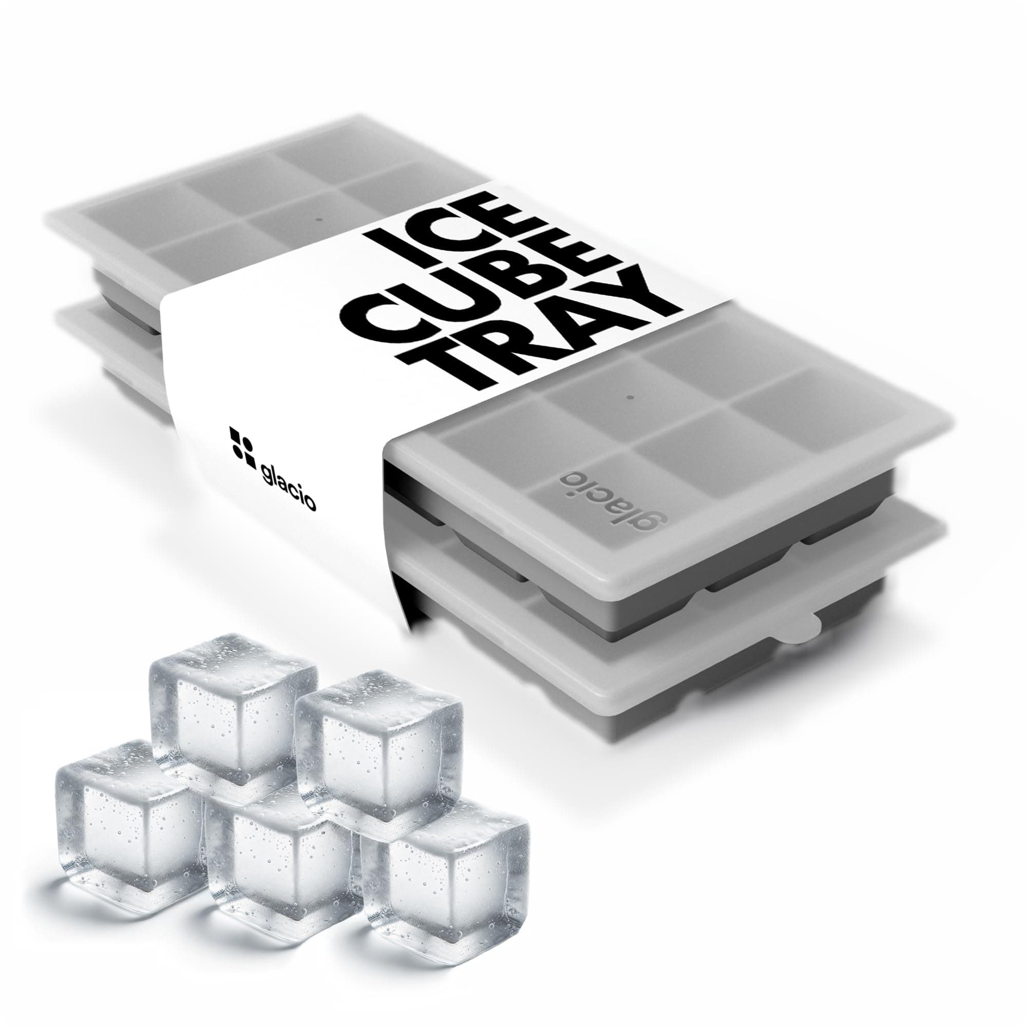 Ice Cube Tray – Small Silicone Molds with Lids, BPA-Free and Flexible for Cocktails and Beverages – Set of 2