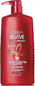 Elvive Color Vibrancy Protecting Shampoo, for Color Treated Hair, Shampoo with Linseed Elixir and Anti-Oxidants, for Anti-Fade, High Shine, and Color Protection, 28 Fl Oz