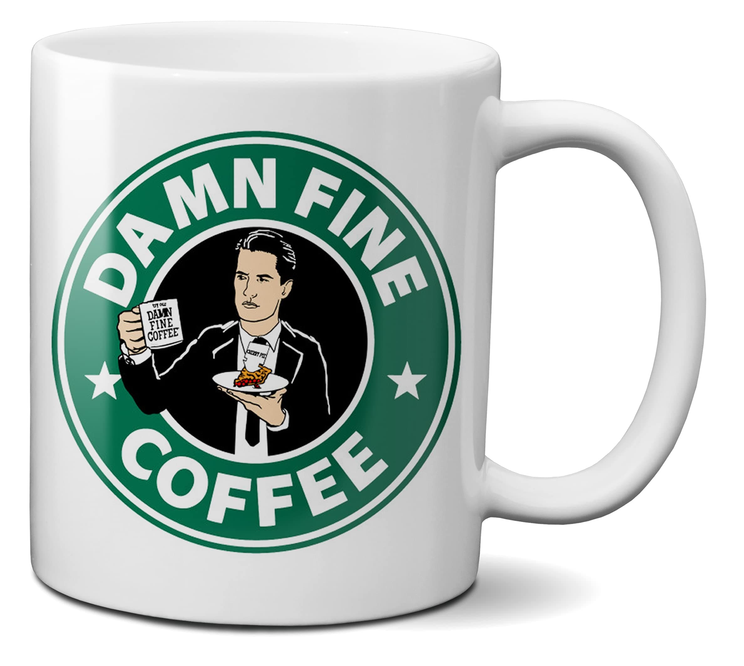 Mugtime (TM) - Damn Fine Twin Peaks Mug Cup Coffee Tea - Ceramic 330ml - Gift Collectable 11oz