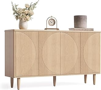 59-Inch Buffet Cabinet Sideboard with Storage, Modern Sideboard Buffet Table with Doors for Living Room, Dining Room