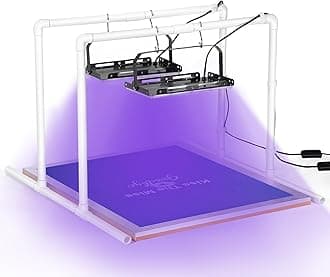2 Pack 50W LED UV Screen Printing with Light Stands, Cable Ties, Display Unit for Screen Printing and Cyanotypes, S-088E