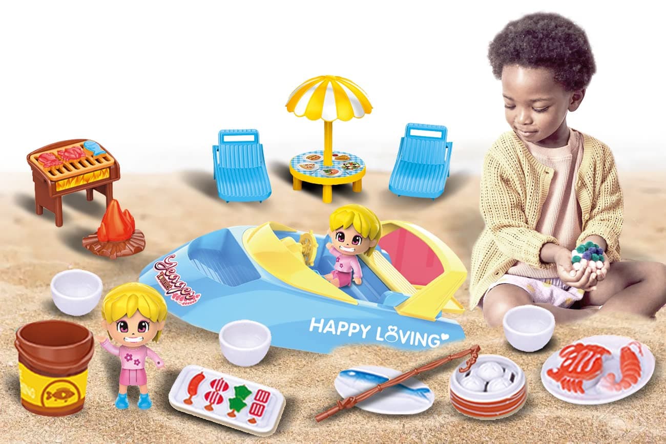 Play Sand Set Beach Sand Play Kit 21PCS Dinosaur Egg Moulds Sand Tools, Water Sprinkler Can, Beach Accessories for Kids