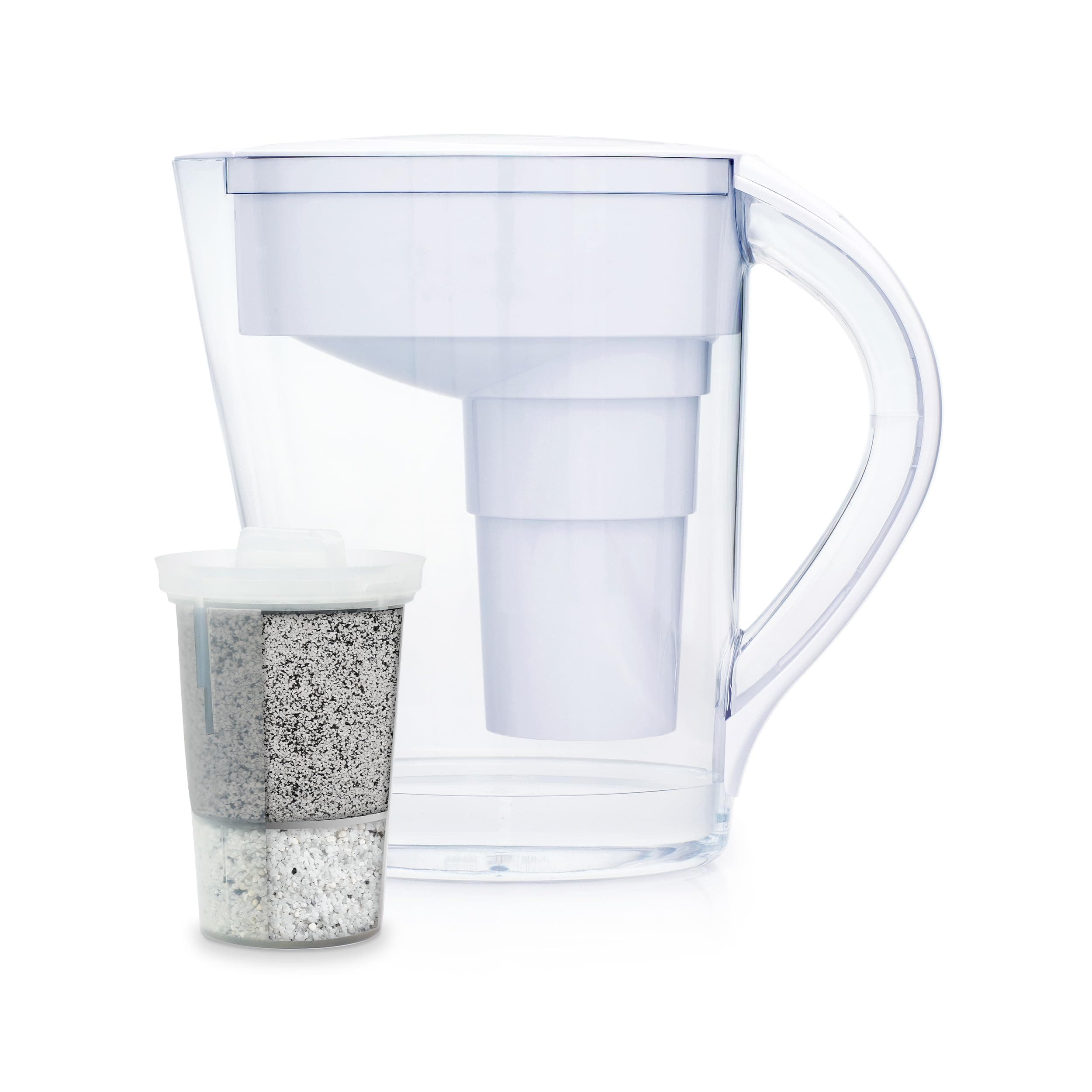 MINA Alkaline Water Filter Pitcher | 9-Cup at Water Filter System That Adds Minerals and Makes Alkaline Water | Fluoride, Chlorine and Lead Water Filter | American Filtration Media
