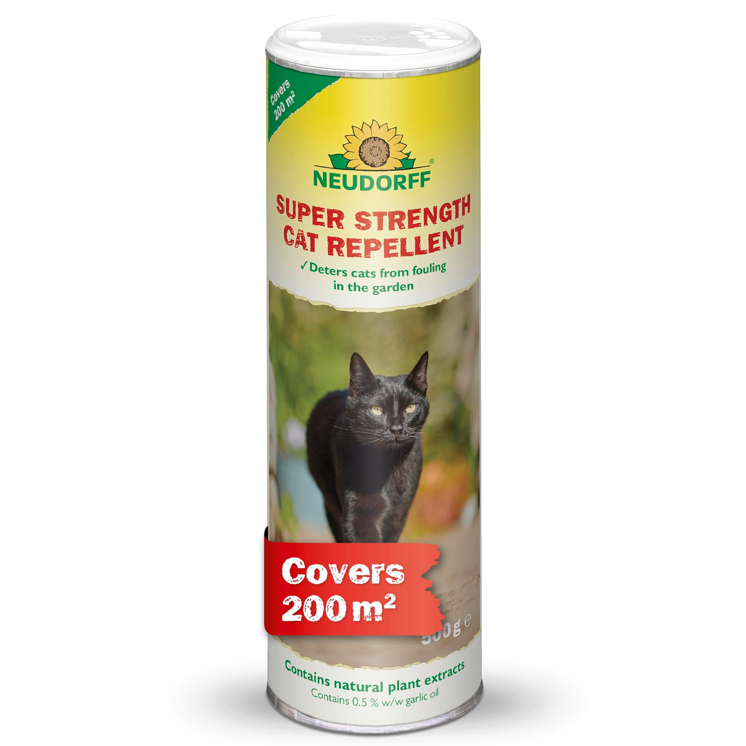 Neudorff Super Strength Cat Repellent – Ready-to-use Repellent Effectively Repels Cats Without harming Them - Covers 200 m², 500 g