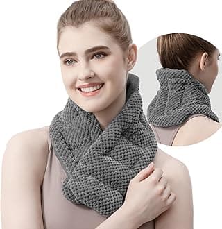 uncn Microwavable Heating Pads for Neck and Shoulders Pain Relief Microwave Heat Pack Versatile Weighted Moist Heated Neck Wrap Reusable Herbal Nature Calming Beanbag Warm Compress 29X7 in 2.4Pounds