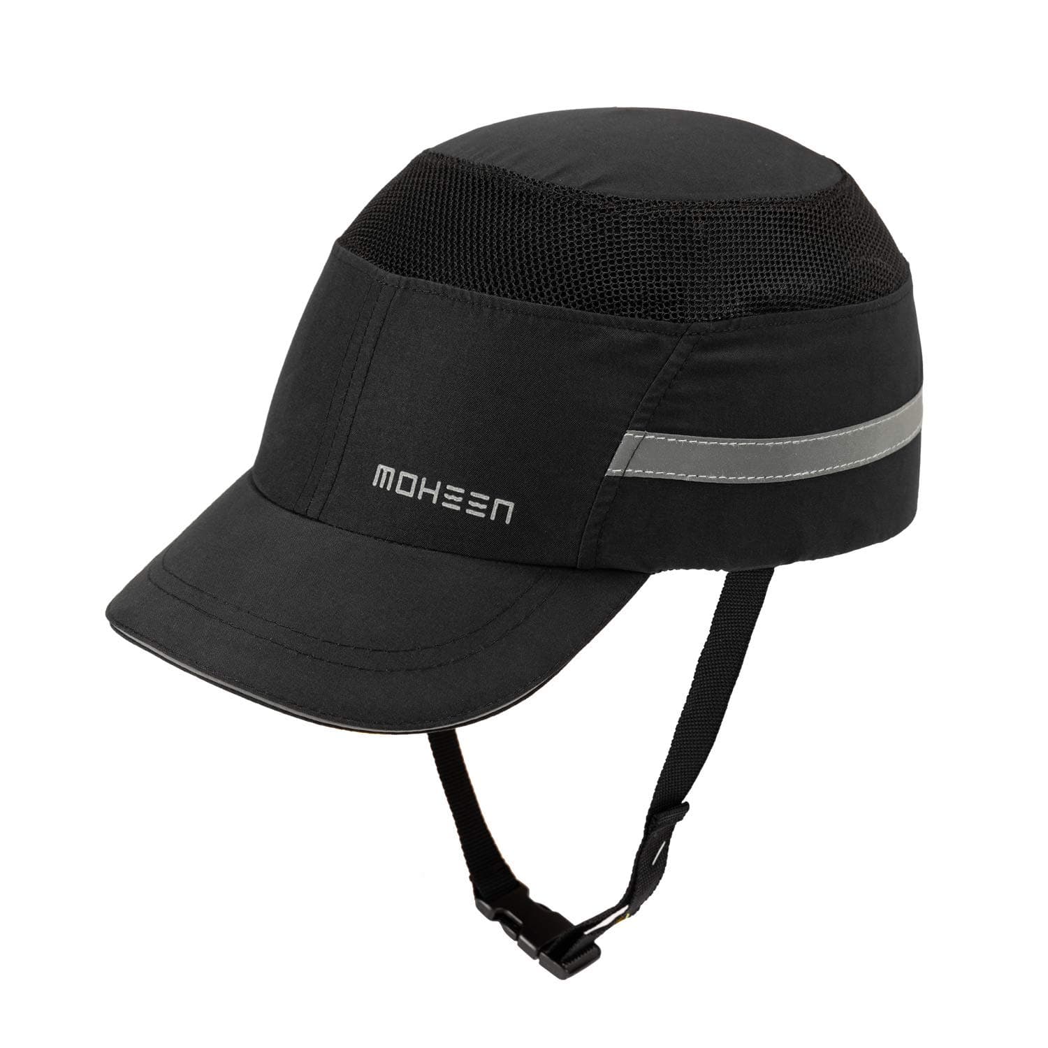 Lightweight Safety Bump Cap - Breathable Baseball Style Protective Hat with Reflective Stripes