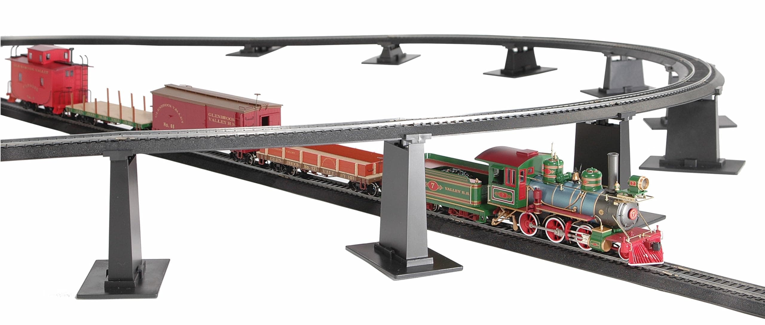 Bachmann Trains 18 PC. E-Z TRACK GRADUATED PIER SET - For Use with HO or On30 Scale E-Z Track , White