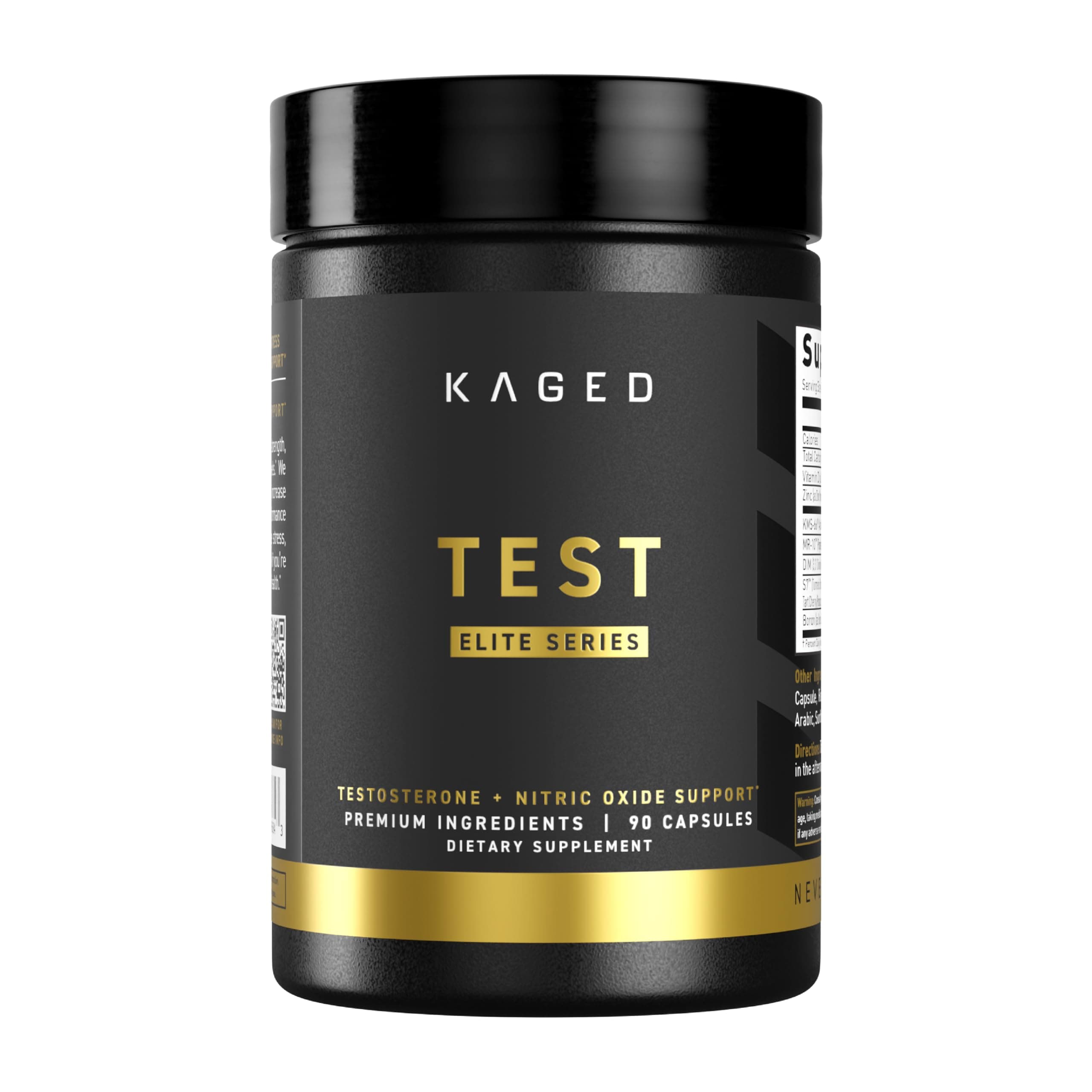 Kaged Test Elite Capsules | Unflavored | Testosterone Booster Ferodrox | Premium Hormone Managment | MR-10, KSM-66 Ashwagandha, S7 Nitric Oxide Booster | Supplements for Men & Women | 30 Servings