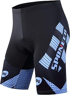 sponeed Men's Cycling Shorts Padded Bicycle Riding Pants Bike Biking Clothes Cycle Wear Tights