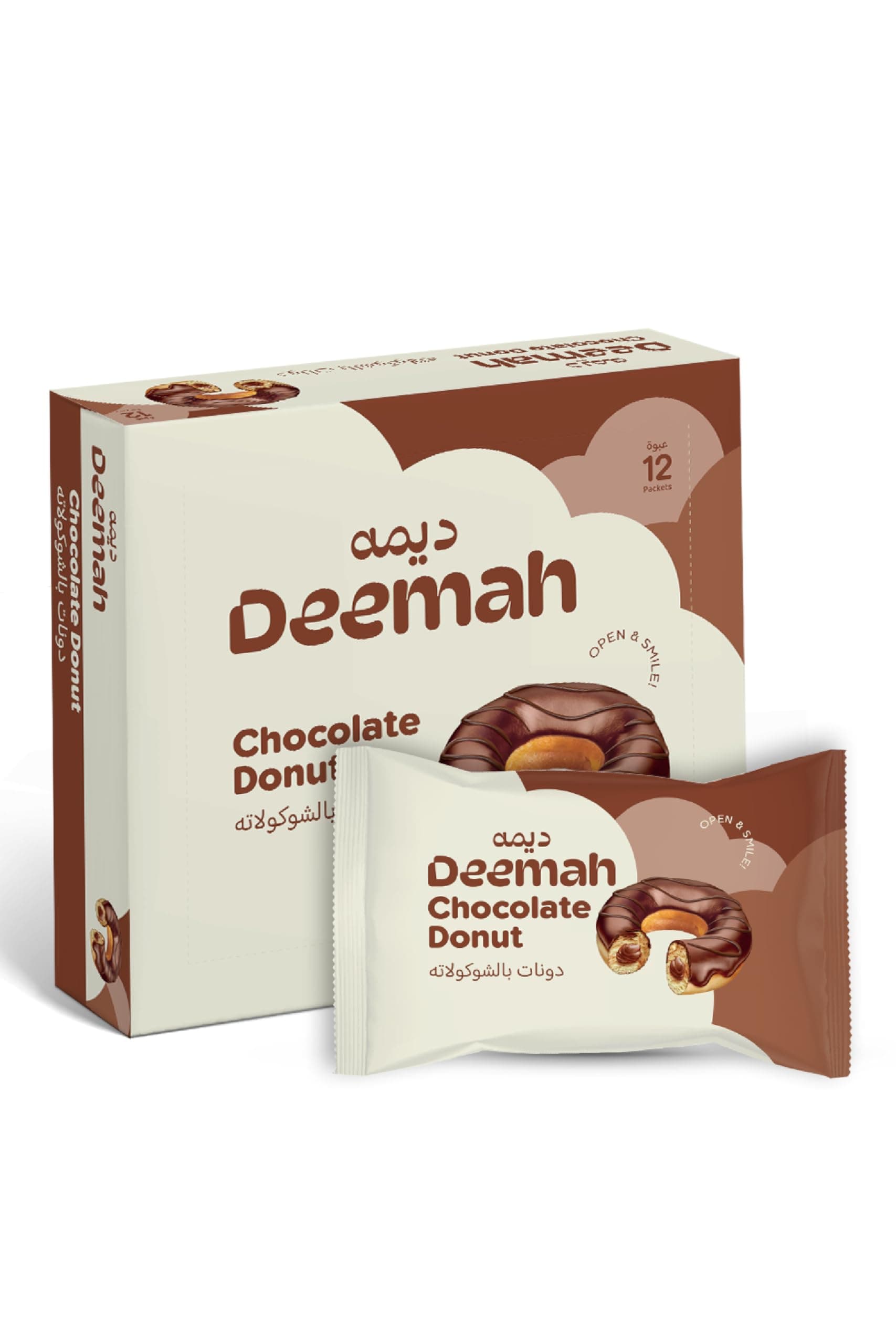 Deemah Donut Cake Chocolate 40 grams (Pack of 12)