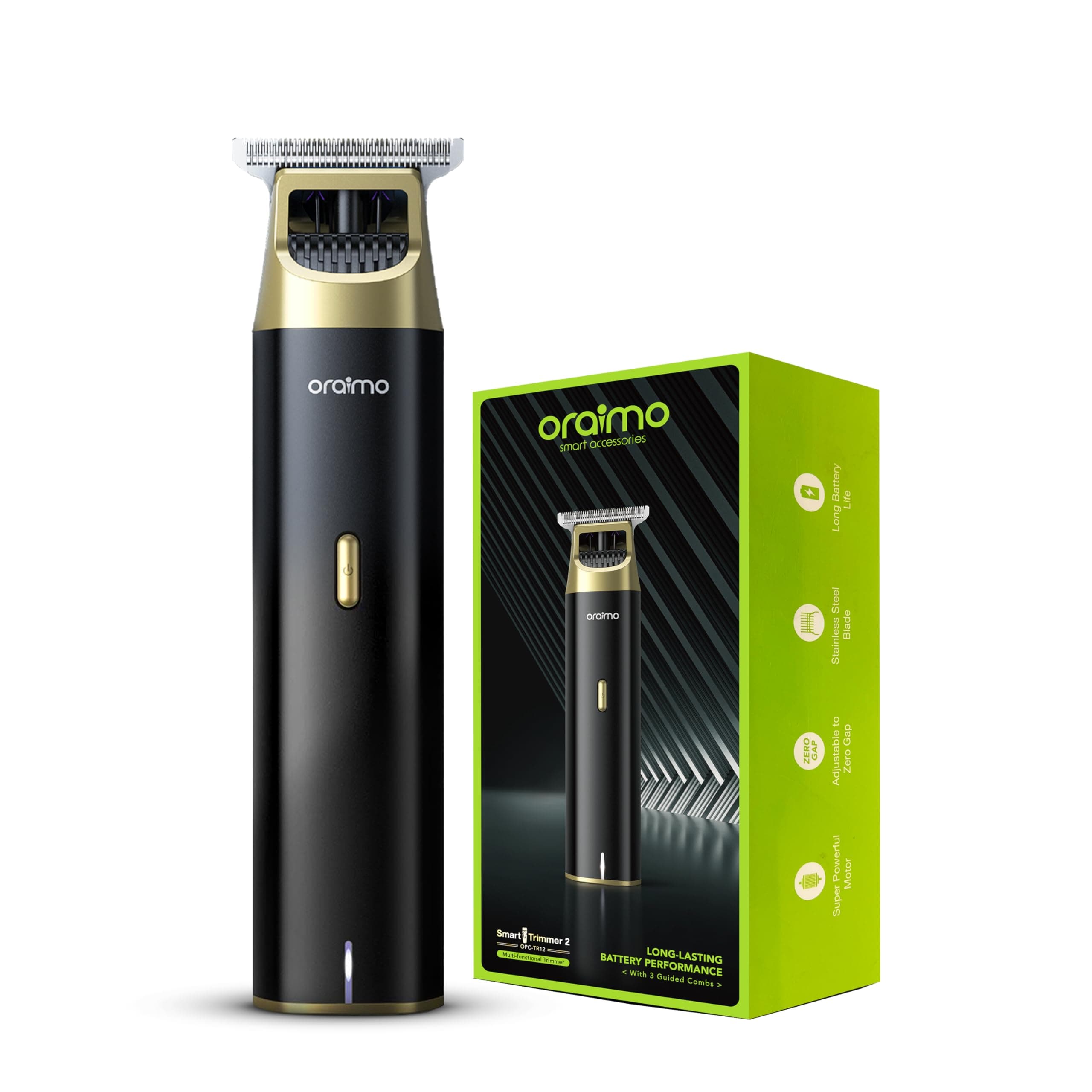 BEARD & BODY Trimmer | 150MIN RUN TIME | Self-Sharpening Blades | Travel Lock | Type-C Fast Charging (OPC-TR12)