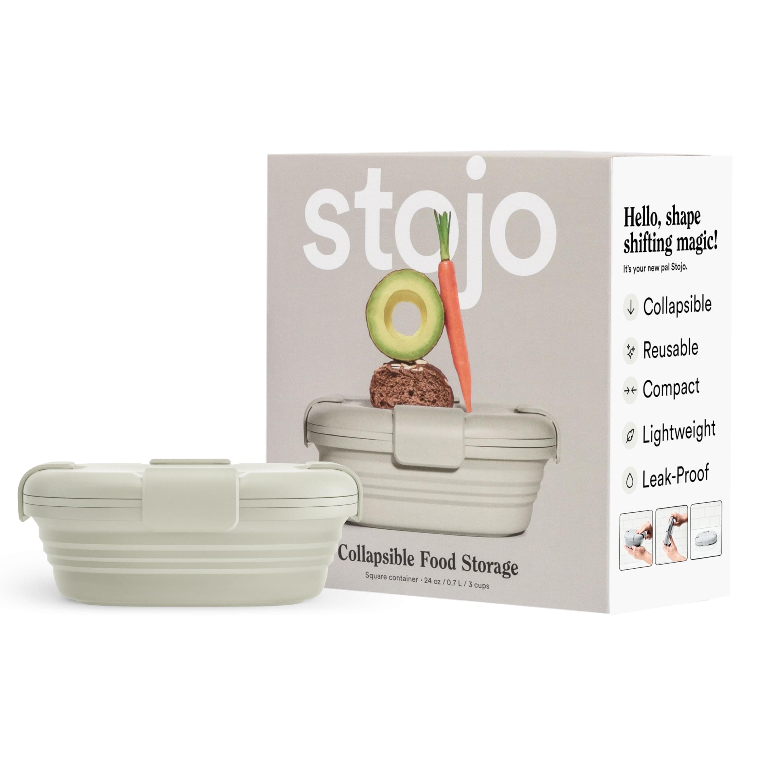 STOJO ST 130837 Beige Lunchbox 700 ml Oat