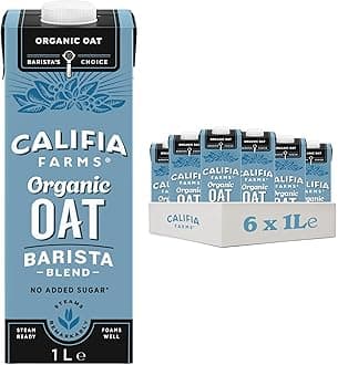 – Organic Oat Barista Blend - Lactose Free, Dairy Free, No Added Sugar, Vegan, Plant Based Drink (6 x 1L)
