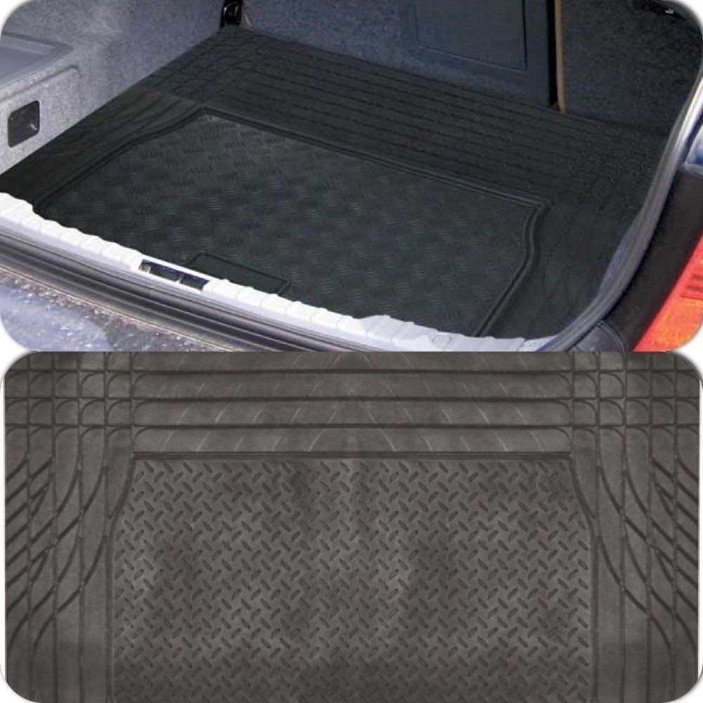 MP Essentials Black Heavy Duty Rubber 'Trim to fit' Boot Protection Liner Mat for Citroen C3 Picasso (2009>)