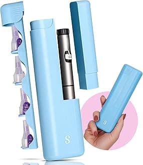 STRAWBERRY & CO Insulin Cooler Travel Case - Built-in Sharps Dispenser & Temperature-Control Organizer- TSA Approved Diabetic Pen Storage for Ozempic, Insulin Pens & Needles - Compact & Leak-Proof