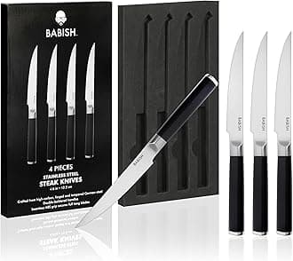 Babish High-Carbon 1.4116 German Steel Cutlery, 4pk Steak Knife