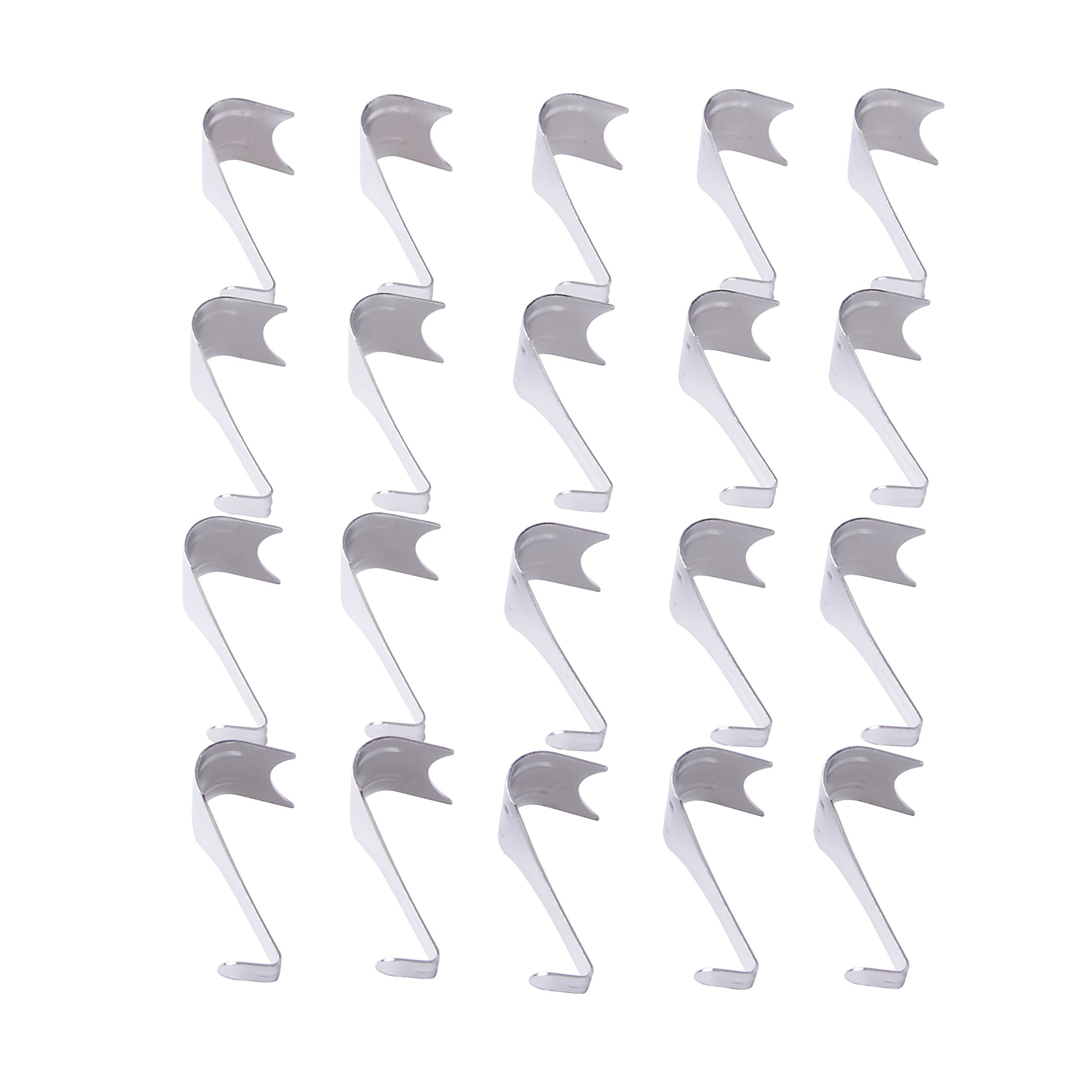 SUYIZN 20 Pack Silver Heavy Duty Picture Photo Frame Rail Moulding Hanging Hooks MH-20