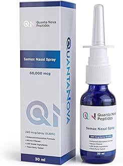 Quanta Nova | Semax Spray | 240 mcg/Spray | 60 MG Per Bottle | Third Party Tested | Enhanced Absorption Formula | Micron Filtered | COA Included | 30 mL