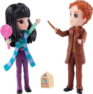 Harry Potter, Magical Minis Cho Chang and George Weasley Figure Set with 2 Doll Accessories, Kids Toys for Ages 6 and up