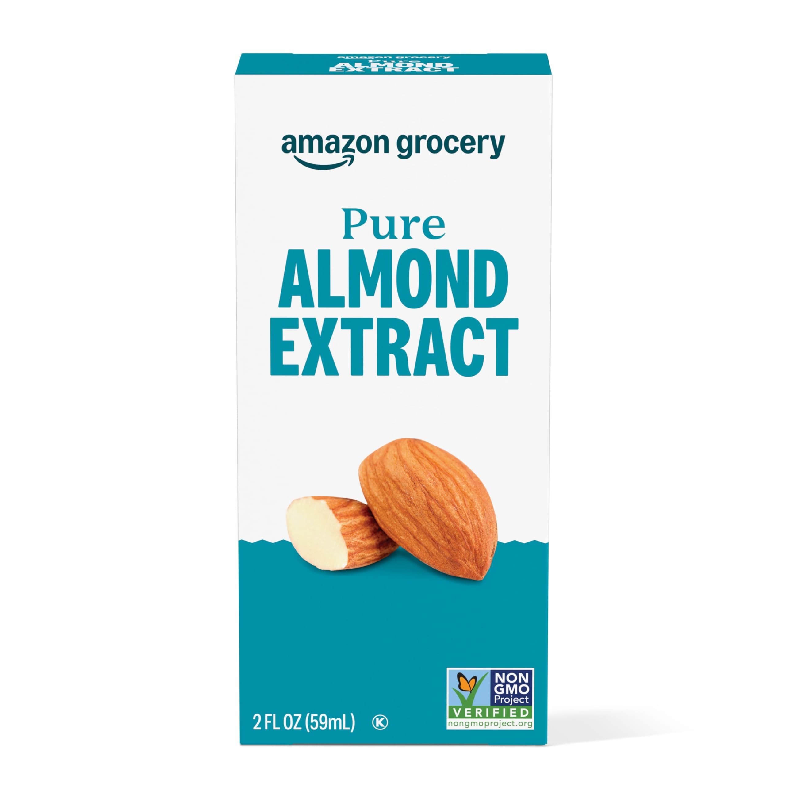 Amazon Grocery, Pure Almond Extract, 2 Fl Oz (Previously Amazon Fresh, Packaging May Vary)