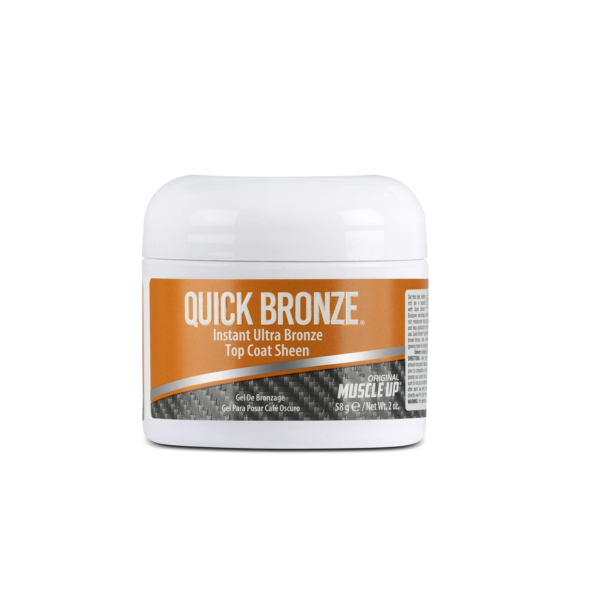 Quick Bronze, Top Coat Sheen, Dark Brown Posing Gel, Instant Color, Streak Free, Dries Quickly, Water Resistant, 2 oz.