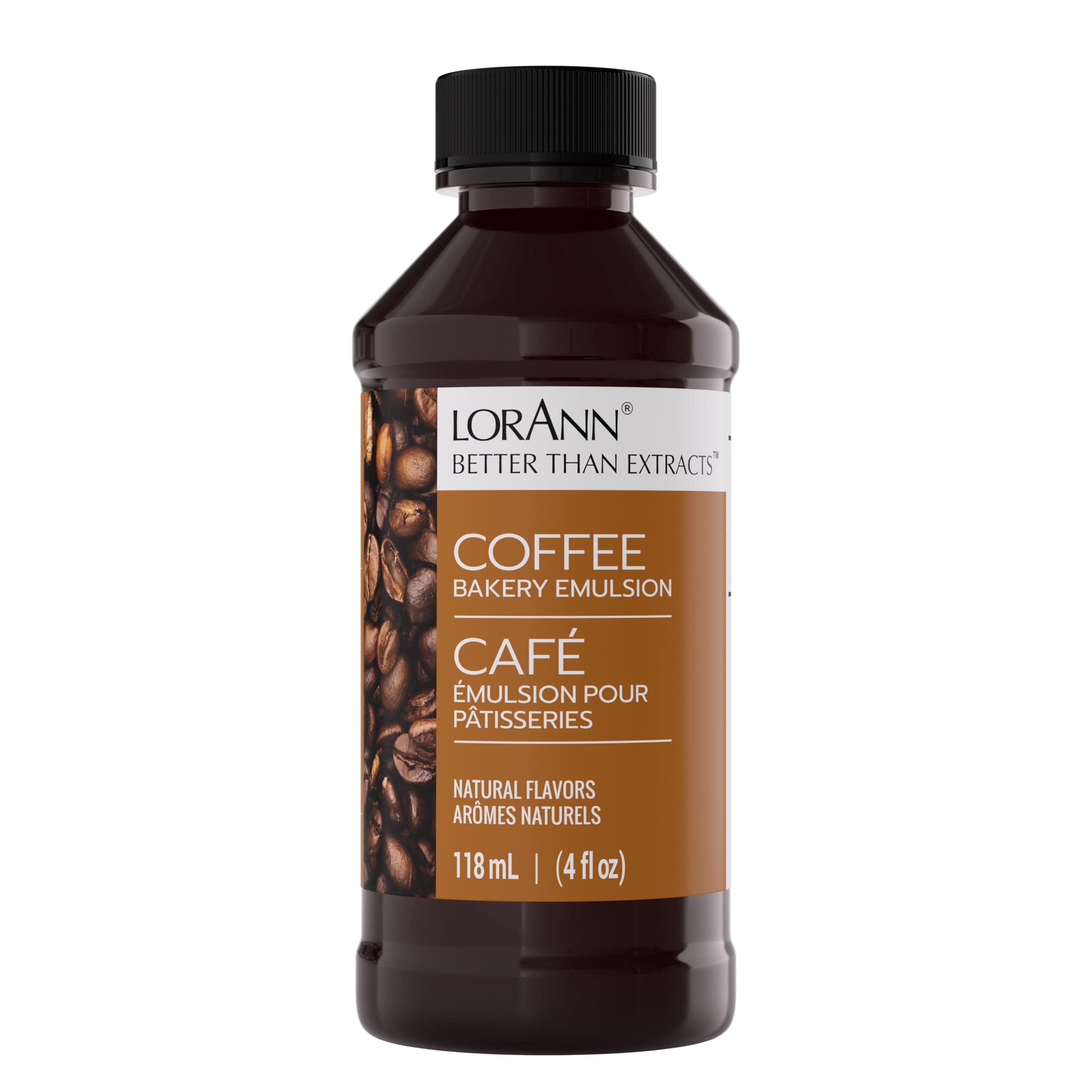 LorAnn Oils Coffee Bakery Emulsion: True Essence, Ideal for Boosting Fruit Tones in Cakes, Cookies & Desserts, Gluten-Free, Keto-Friendly, Extract Substitute Essential for Your Kitchen, 4 Oz
