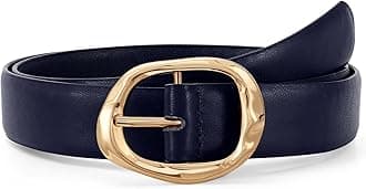 Women Leather Belt for Jeans Pants Ladies Casual Waist Belt Fashion Women Belt with Gold Buckle
