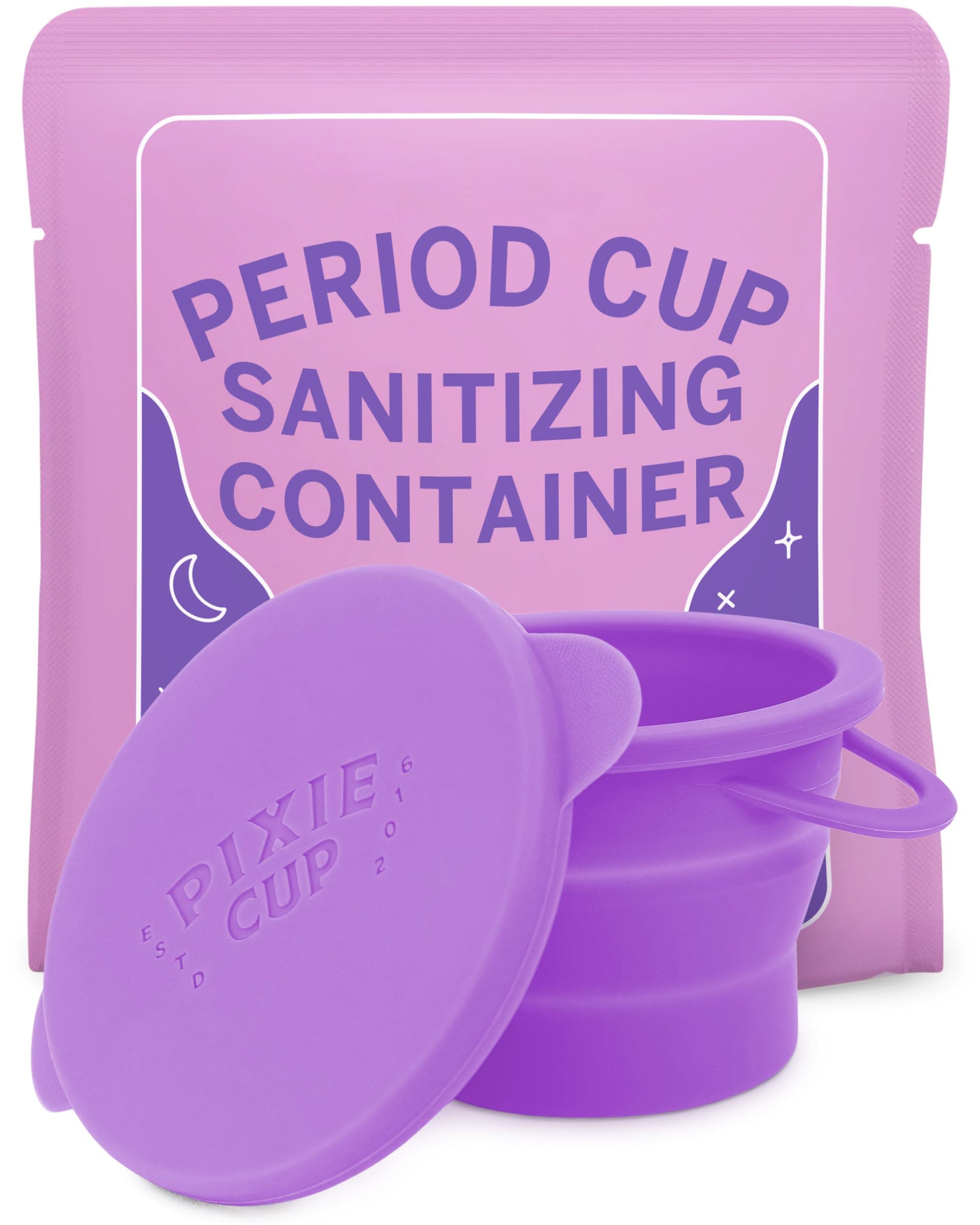 Cup - Collapsible Silicone Cup for Sterilizing Menstrual Cups and Storing Your Period Cup - Foldable for Travel