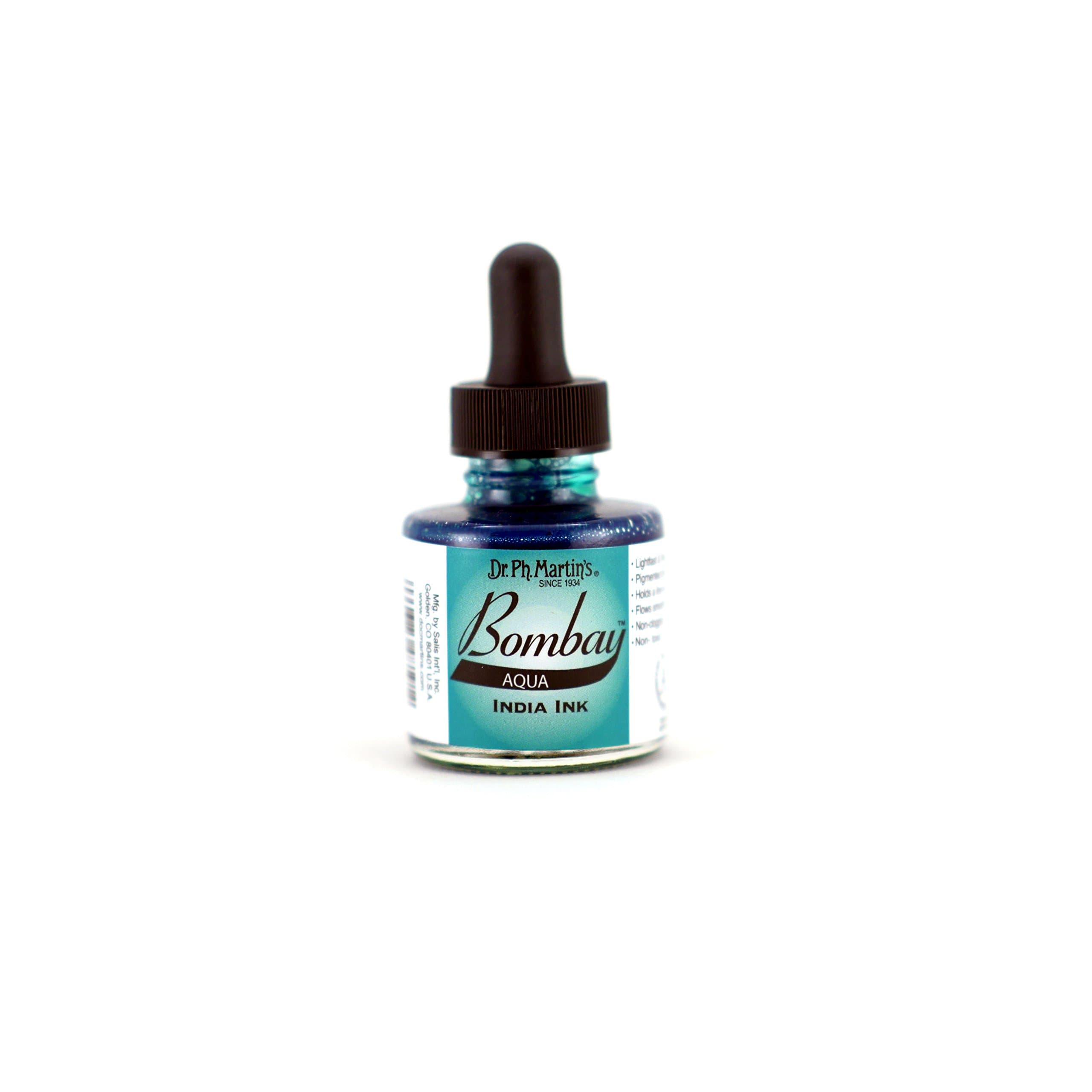 Dr. Ph. Martin's Bombay India Ink, 1 oz., Aqua