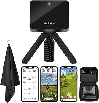 Garmin Approach R10, Portable Golf Launch Monitor, Take Your Game Home, Indoors or to The Driving Range, Up to 10 Hours Battery Life with Signature Series Cloth
