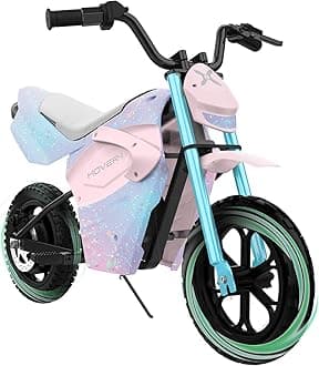 Hover-1 My First Dirt Bike for Kids - 300W Motor, 9MPH Max Speed, 9 Mile Range, 12” Off-Road Tires, 120LB Max Weight, Twist Grip Throttle & Rear Disc Brake Electric Dirt Bike for Kids Ages 5+ Years