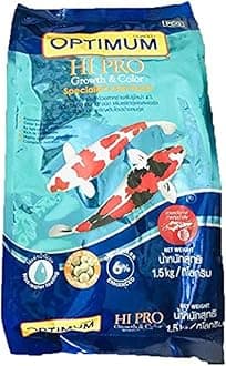 Optimum Cp Hi Pro Growth & Colour Koi Pellet Fish Food for All Life Stages, 1.5 Kg, 1 Count