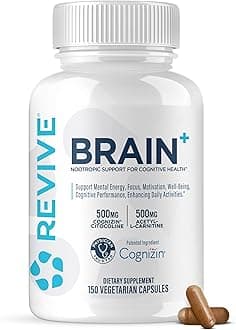 MD Brain Supplement for Memory & Focus – Stimulant-Free Nootropic Formula for Cognitive Health with Niacin, Vitamins B6 & B12, Acetyl-L-Carnitine HCL & Alpha-GPC – 150 Capsules (30 Servings)