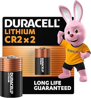 DURACELL CR2 (2 Pack) high power lithium battery 3V (CR15H270) Long life guaranteed – For use in Alarm System Motion Detectors, Digital Thermometer, LED lights, Electronics – 10 Years In-Storage
